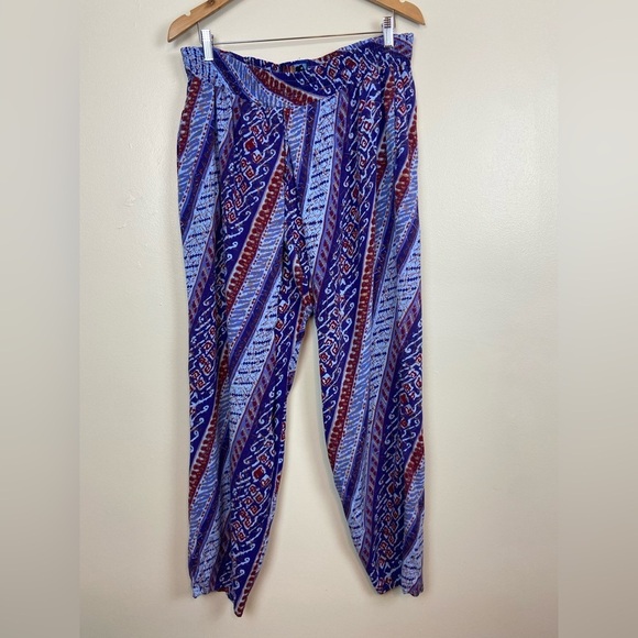 VINTAGE ABSOLUTELY NO! JEANS Colorful Geometric Patterned HIPPIE Boho Pants - Picture 2 of 8